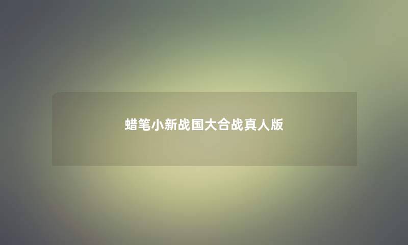 蜡笔小新战国大合战真人版