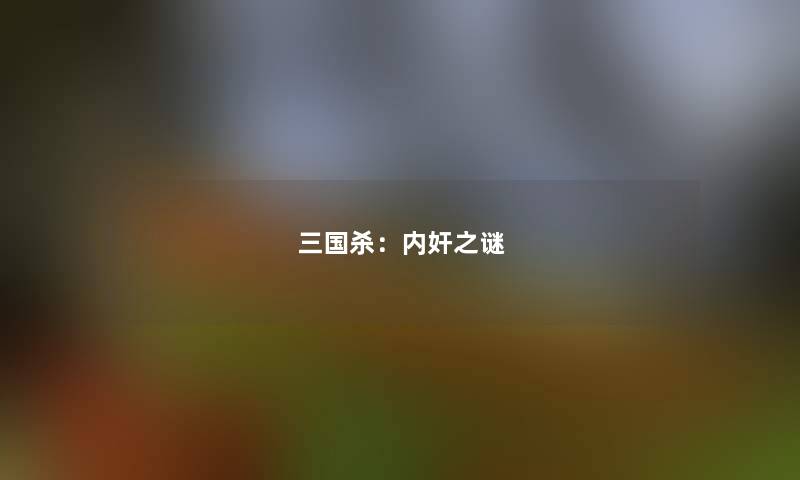 三国杀：内奸之谜