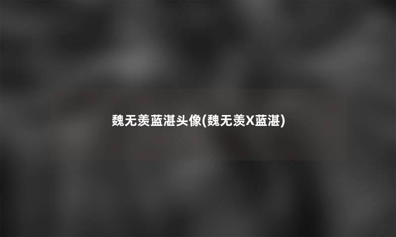 魏无羡蓝湛头像(魏无羡X蓝湛) 魏无羡蓝湛头像(魏无羡X蓝湛)